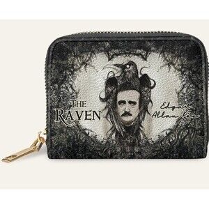 Edgar Allan Poe's The Raven Mini Wallet Horror Goth Halloween New NWT